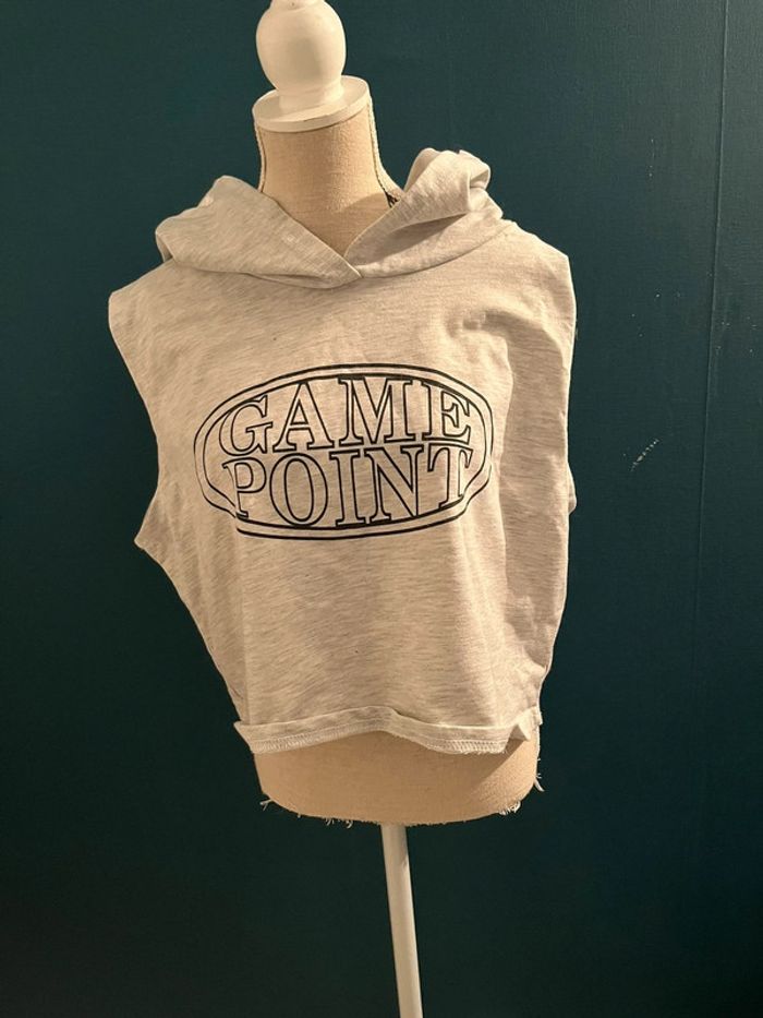 Très beau pull à capuche sans manche pour femme - photo numéro 2