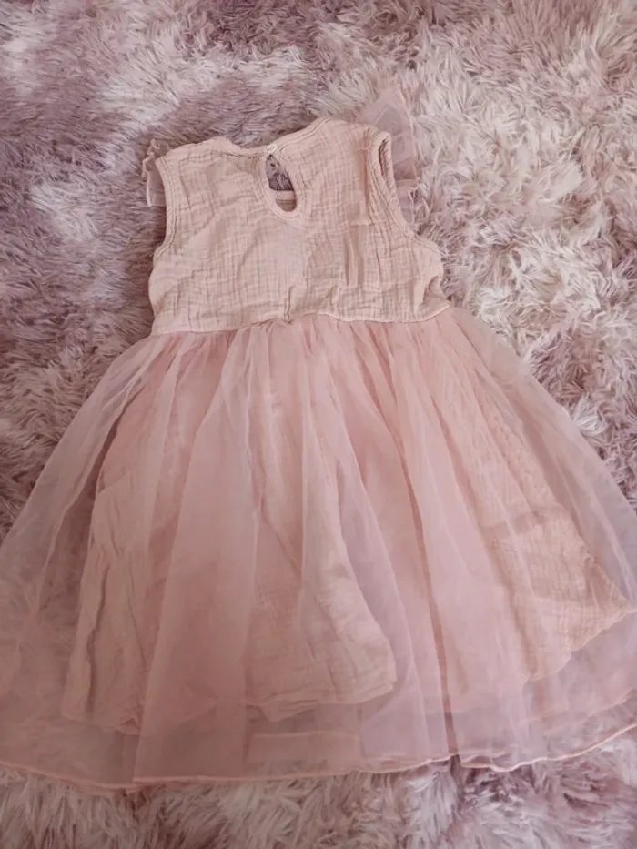 Robe cérémonie gaz de coton fille - photo numéro 4