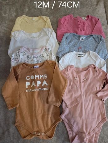 Lot de bodies 12 mois