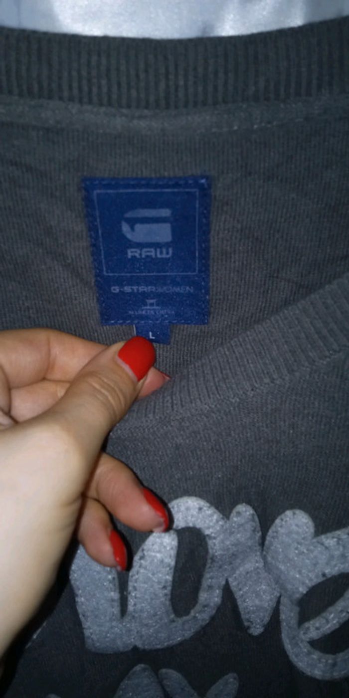 Pull gris G star - photo numéro 2