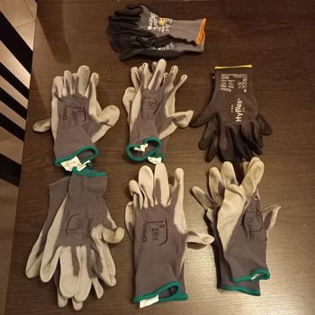 7 x gants de travail (taille M)