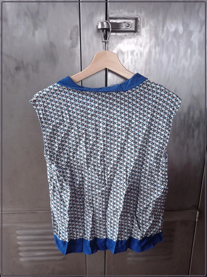 Haut manches courtes bleu Promod taille 36 bon état - photo numéro 4