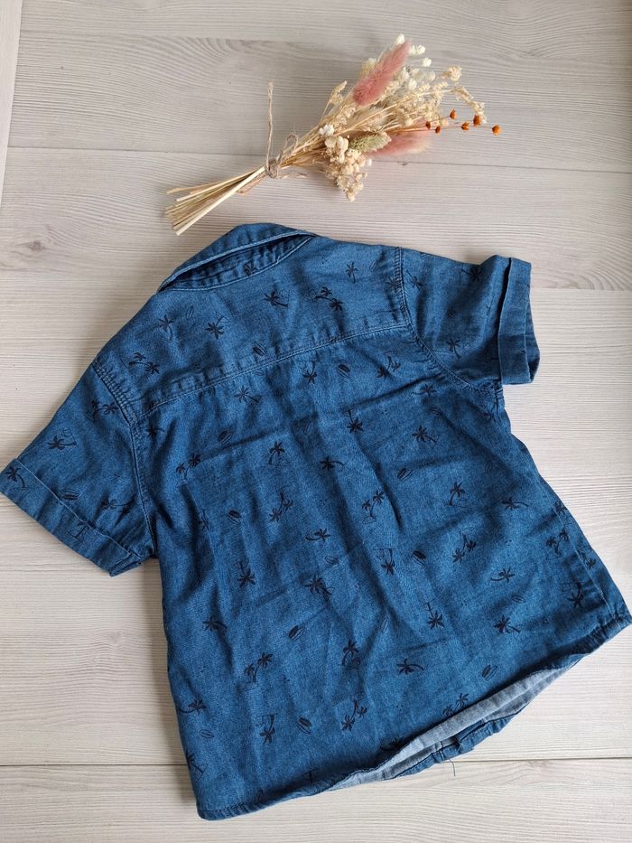 Haut chemise manches courtes bébé garçon bleu Creeks  24 mois - photo numéro 3