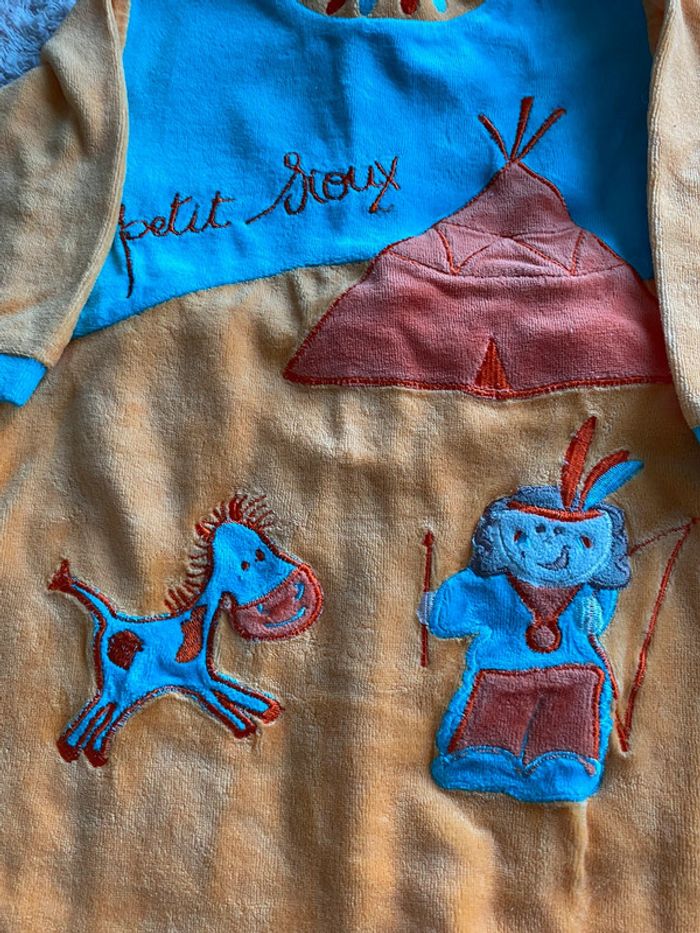 Lot de 2 pyjamas en velours une pièce Prima Era 6 mois - photo numéro 2