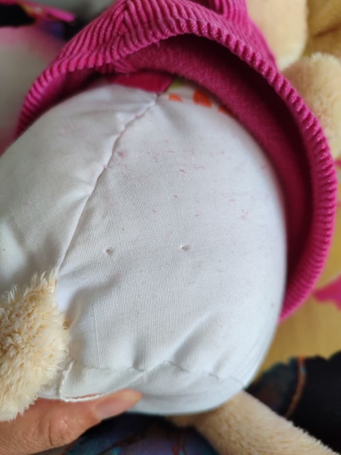peluche souris Egmont toys beige rose fleur robe blanc orange PE0241 Doudou - photo numéro 3