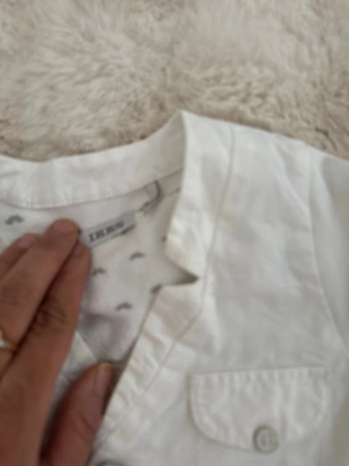 Très jolie blazer chic ikks 18 mois blanc - photo numéro 3