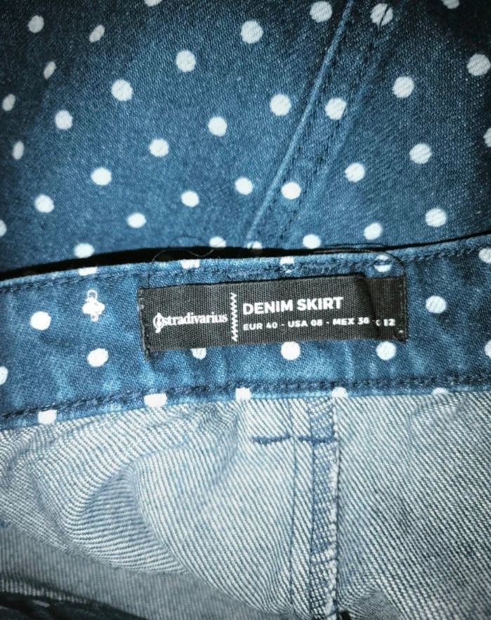 Jupe jeans à pois -40 - photo numéro 3
