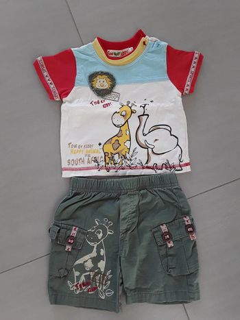 Ensemble tee-shirt + short 12 mois