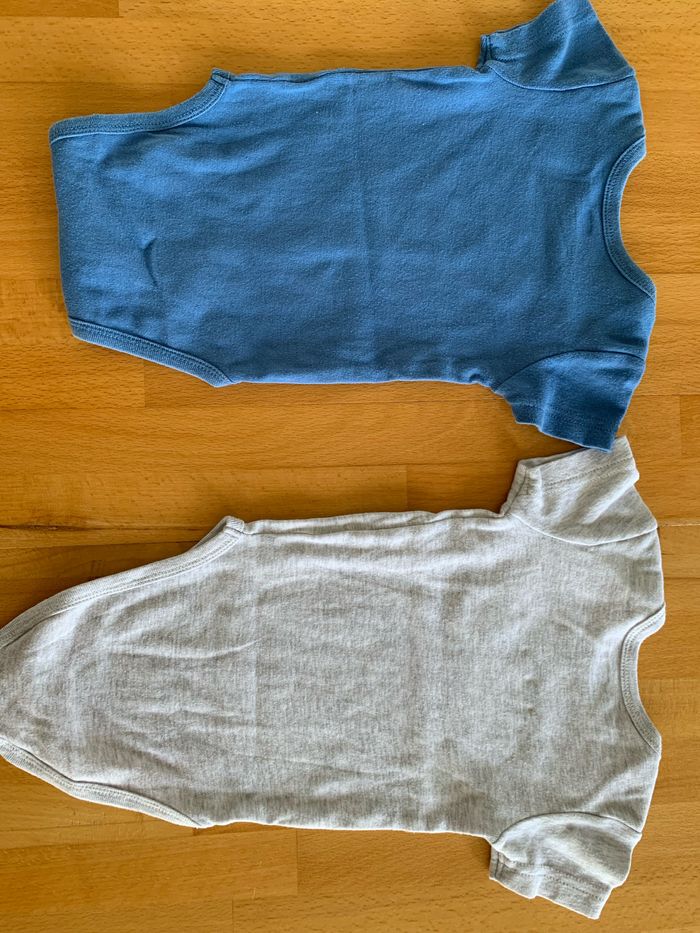 Lot 2 bodies garçons 9 mois - photo numéro 2