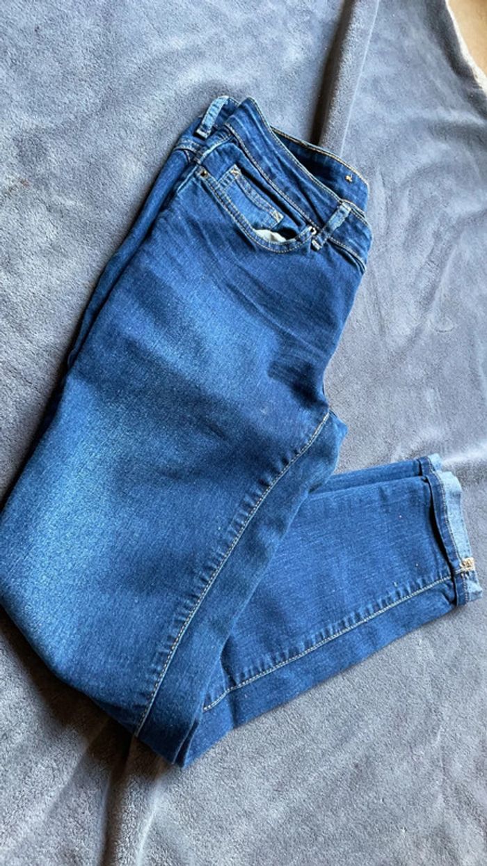 Jeans bleu taille basse en 36