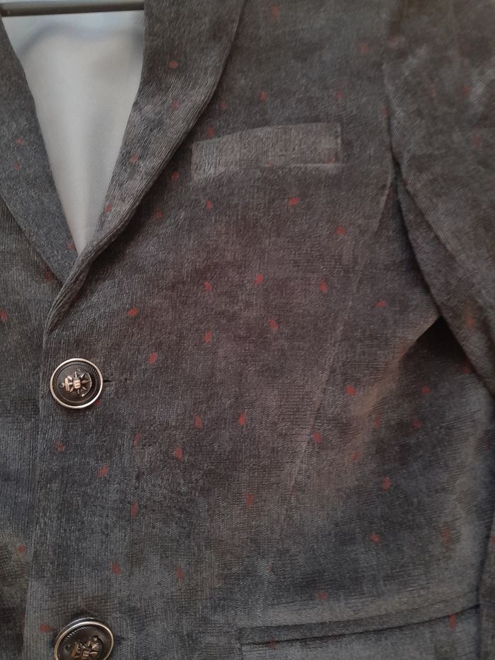 Veste velours gris 8 ans - photo numéro 2
