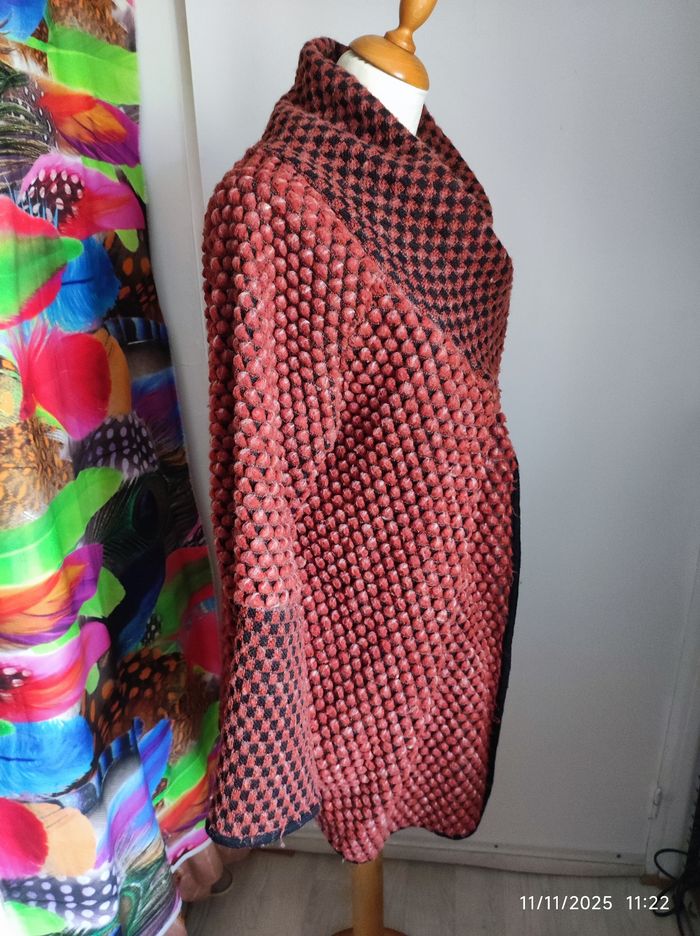 Gilet Chaud Hiver femme T40/42 Noir et Rouille - photo numéro 3