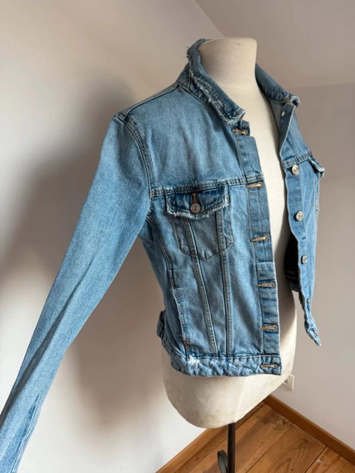 Belle veste en jean Zara bleu used 🌸 40 L - photo numéro 3