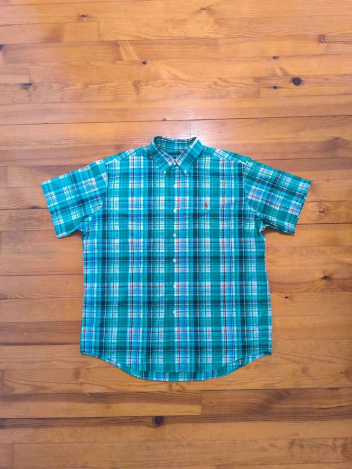 Chemisette Ralph Lauren - Custom Fit - Logo brodé rouge - Vert, noir - Taille XL - photo numéro 3