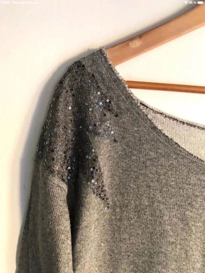 Pull manches 3/4 et à strass Zara taille M - photo numéro 2