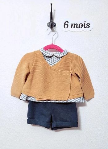 Ensemble Obaïbi bébé fille taille 6 mois
