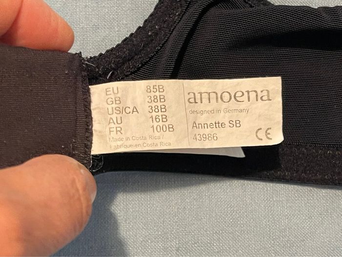 Soutien-gorge pour prothèse Amoena Annette SB 100B dentelle noire - Très bon état - photo numéro 4