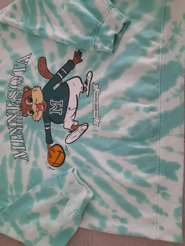 Sweat-shirt large tye & dye Chipmunks - photo numéro 2