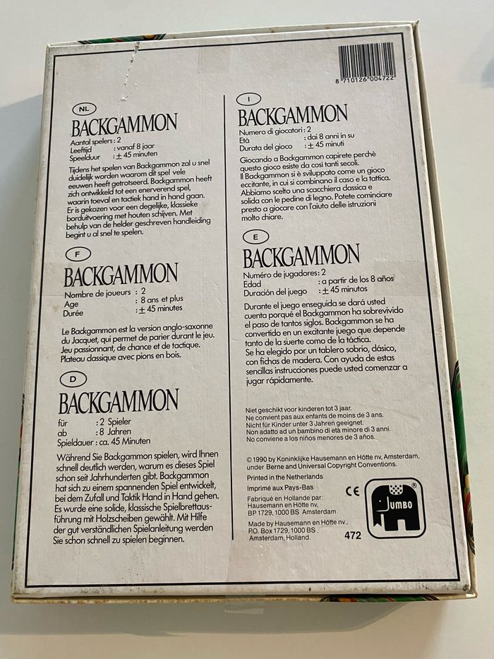Backgammon en Bois - photo numéro 2