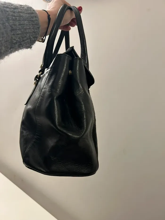 Arthur & aston sac en cuir bi matière noir, femme - photo numéro 7