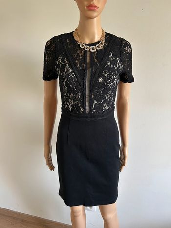 Robe noire et beige avec dentelle Morgan taille 34 jamais portée