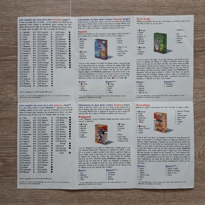 Notice Pokémon Liste des cartes - photo numéro 3