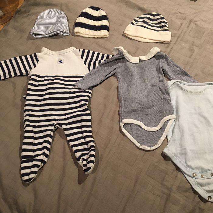 Lot 1 mois marinière rayures