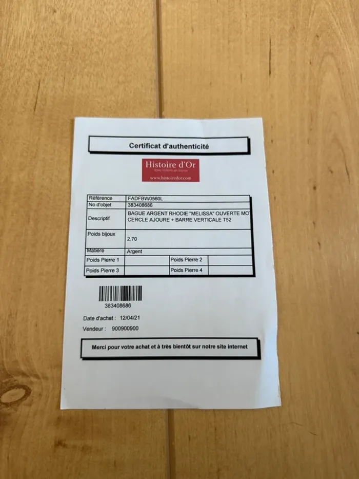 Bague argent Rhodie « Melissa » ajustable histoire d’Or - photo numéro 5