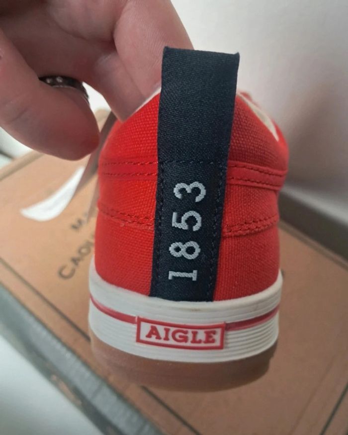 Aigle baskets en toile été femme P.39 neuves - photo numéro 15