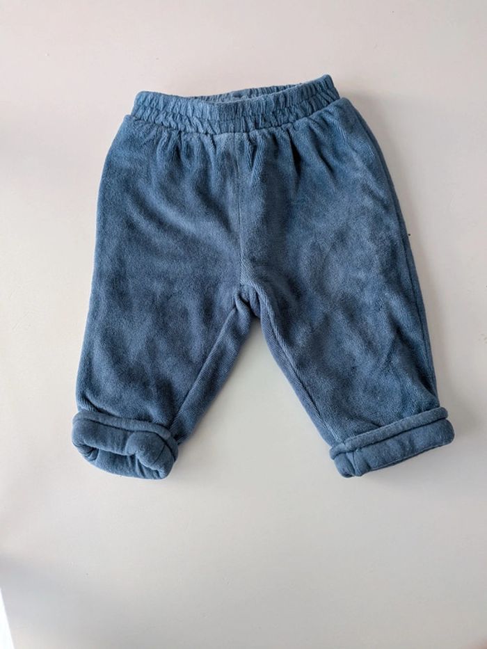 Pantalon 1 mois bleu entièrement doublé - photo numéro 2