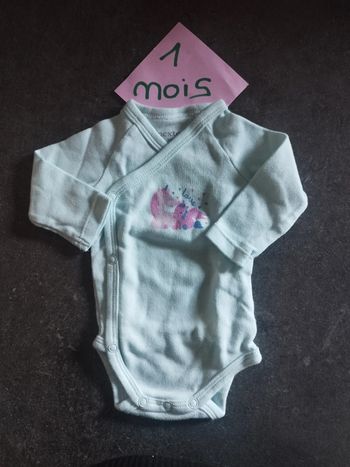 Body croisé licorne 1 mois