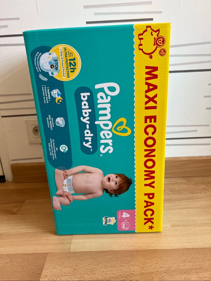 Couche Pampers Baby-dry taille 4 9-14kg 108 couches - photo numéro 3