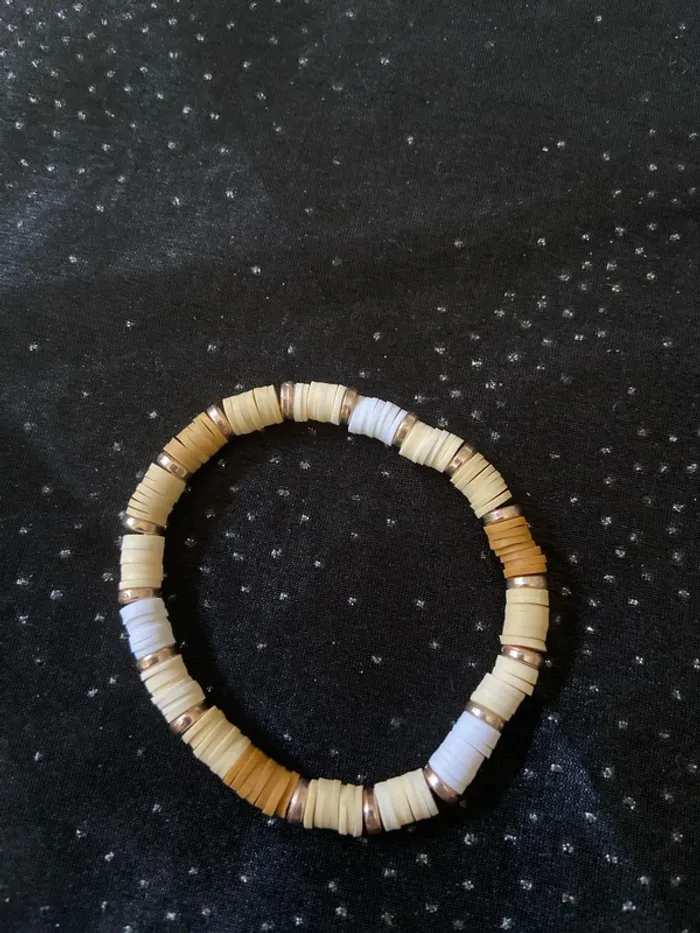 Bracelet heishi dégradé marron - photo numéro 2