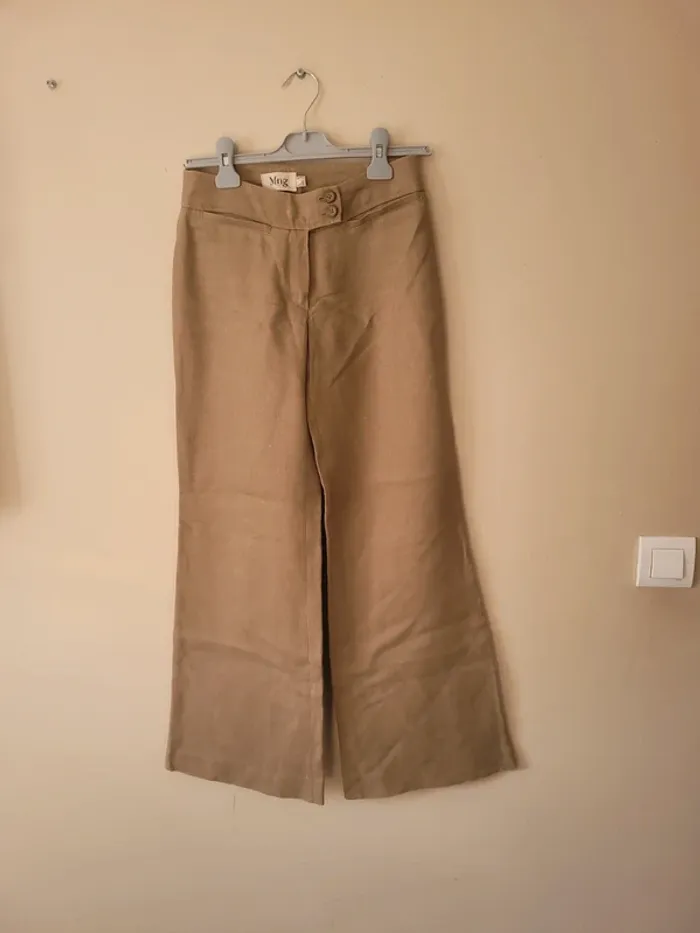 Pantalon jambes larges lin mango Taille 34