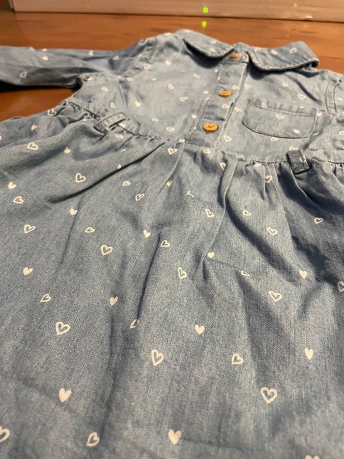 Robe en jeans cœurs 6M - photo numéro 2
