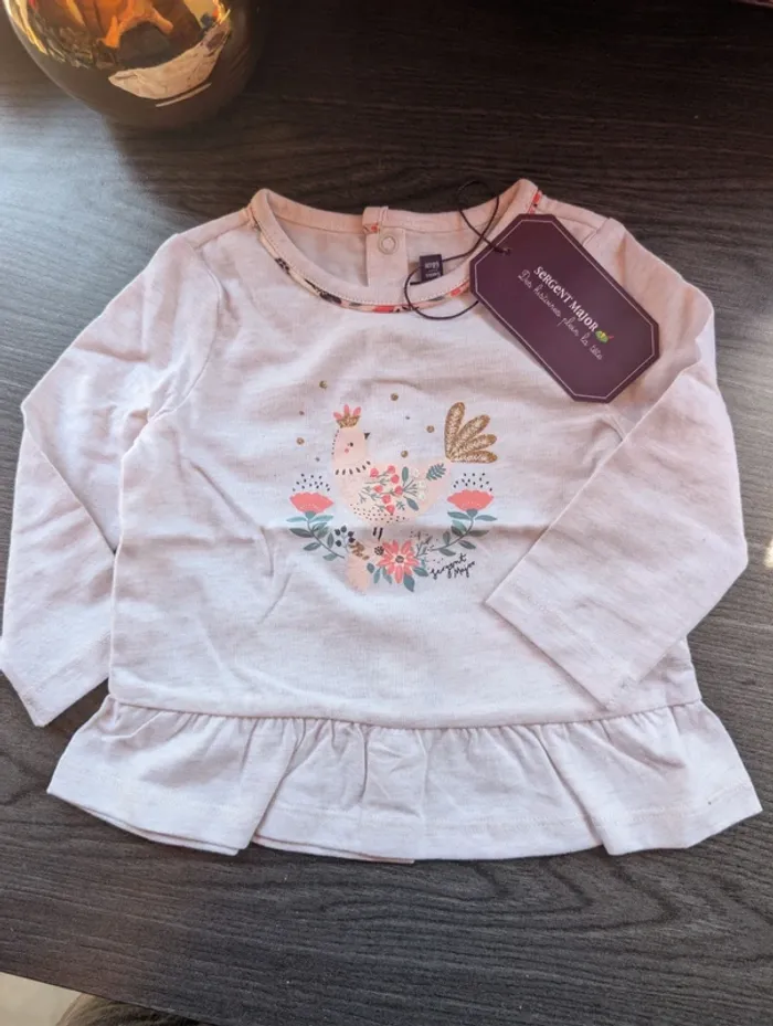T-shirt manches longues sergent major 6 mois