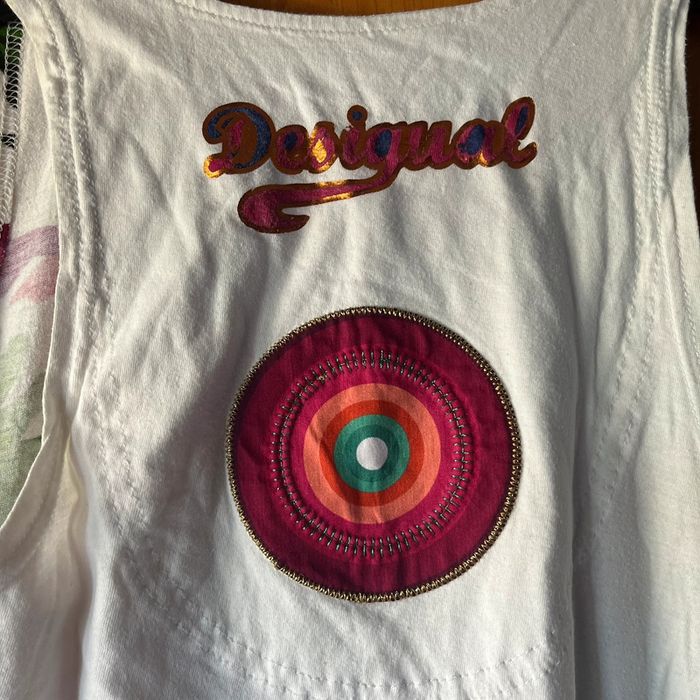 Tunique Desigual blanche et colorée M - photo numéro 6