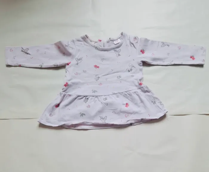 Lot 4 t-shirts manches longues fille 12 mois - photo numéro 2