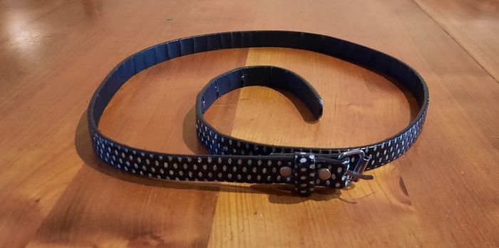 Ceinture noire avec des strass, femme, 90 cm - photo numéro 3