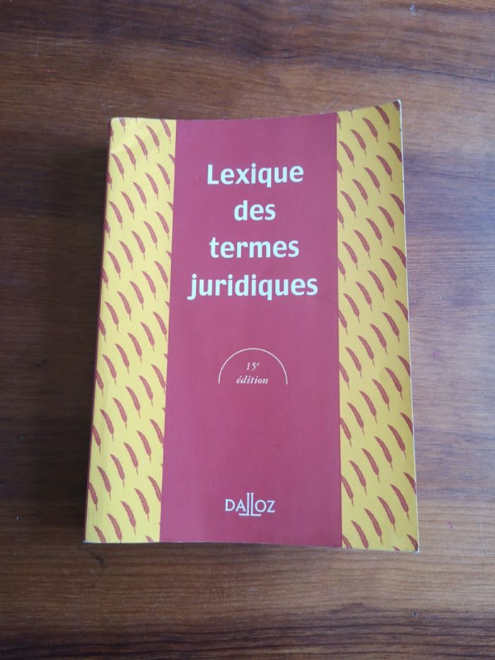 Livre Lexique des termes juridiques