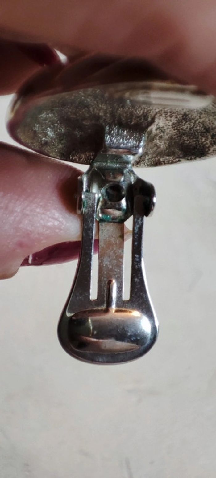 Clips d'oreilles bicolore - photo numéro 9