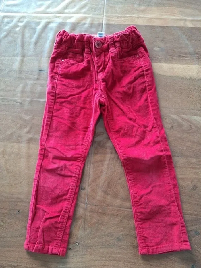 Pantalon fille slim velours Okaïdi 3 ans