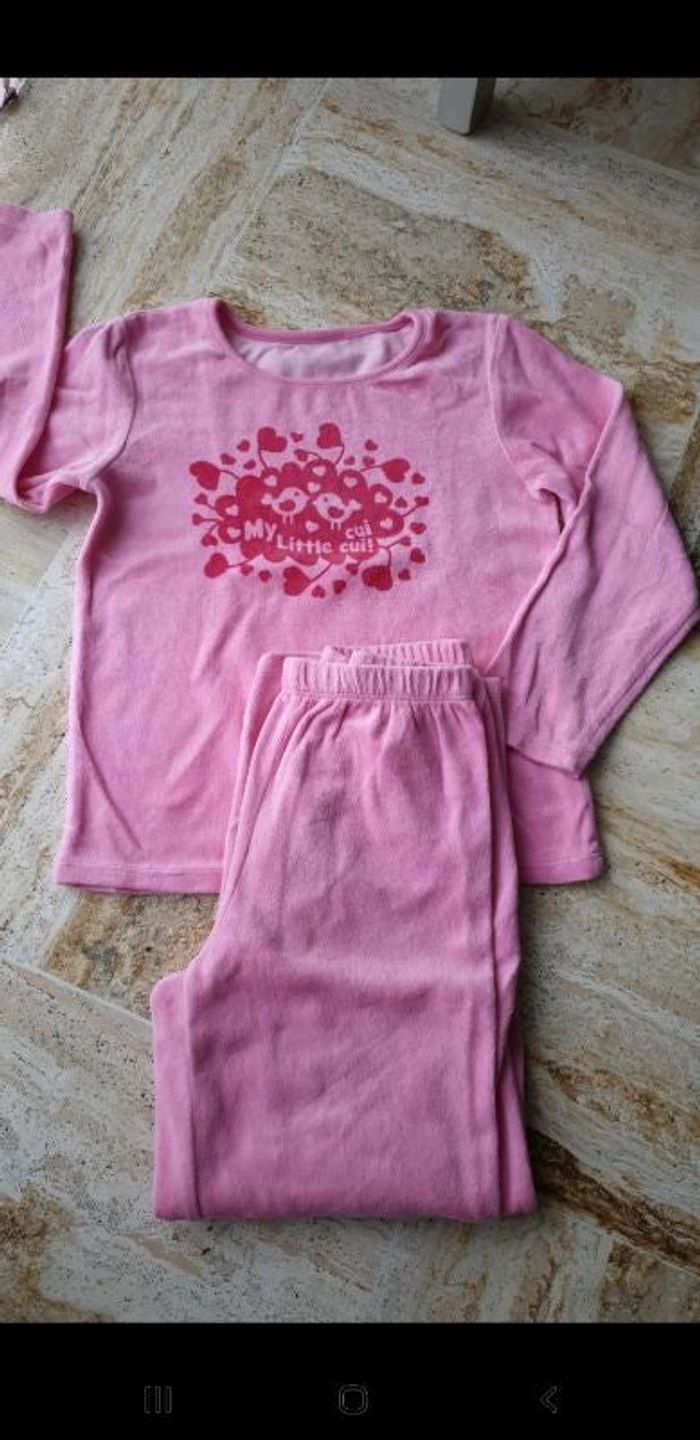 Pyjama fille 7-8 ans rose chaud