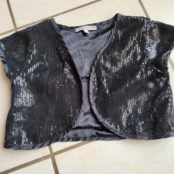 Boléro à sequins noir