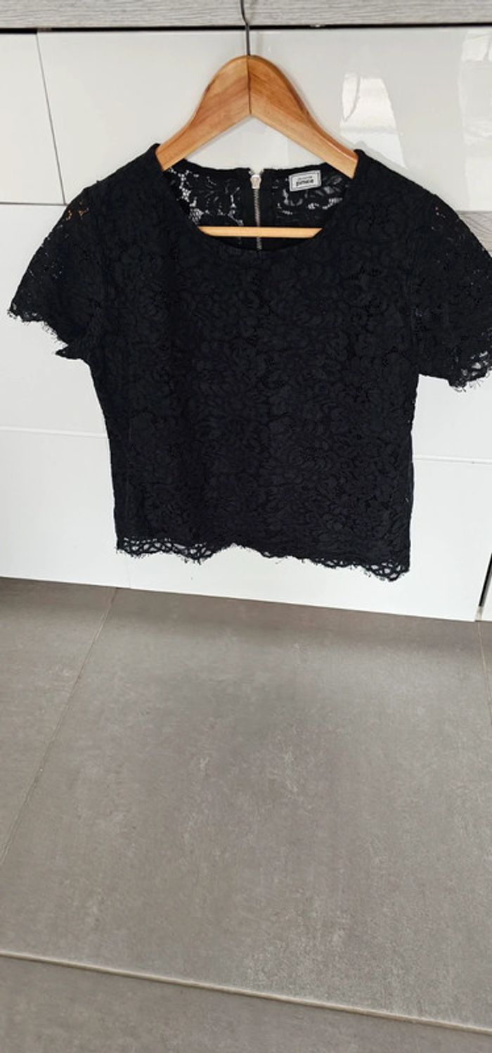 Chemisier dentelle noir Pimkie taille 38 - photo numéro 4