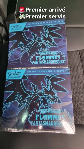 Lot de 2 Pokémon ETB Méga Évolutions ME2 – Flammes Fantasmagoriques