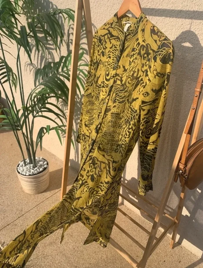 Chemisier long h&m manches longues - photo numéro 3