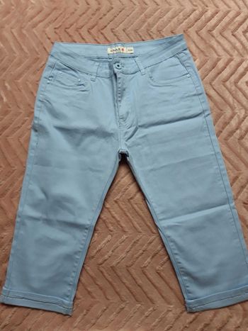 Pantacourt bleu ciel XXL 44 neuf