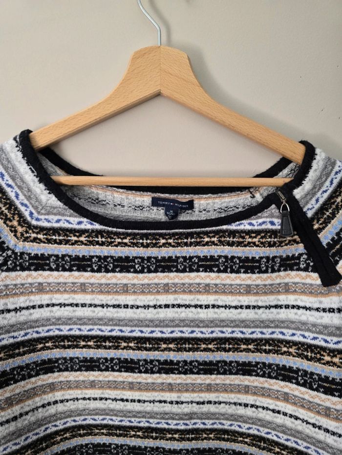 Pull Tommy Hilfiger rayé nordique XL / cosy tendance - photo numéro 3