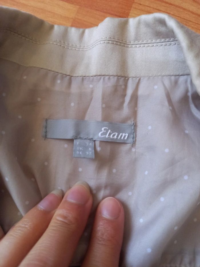 Veste de costume/blazer beige etam - photo numéro 5
